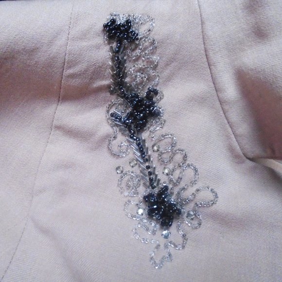 50s Pink Jacket with Rhinestones & Beading -- DAMAGED 1950s VINTAGE - Picture 9 of 12